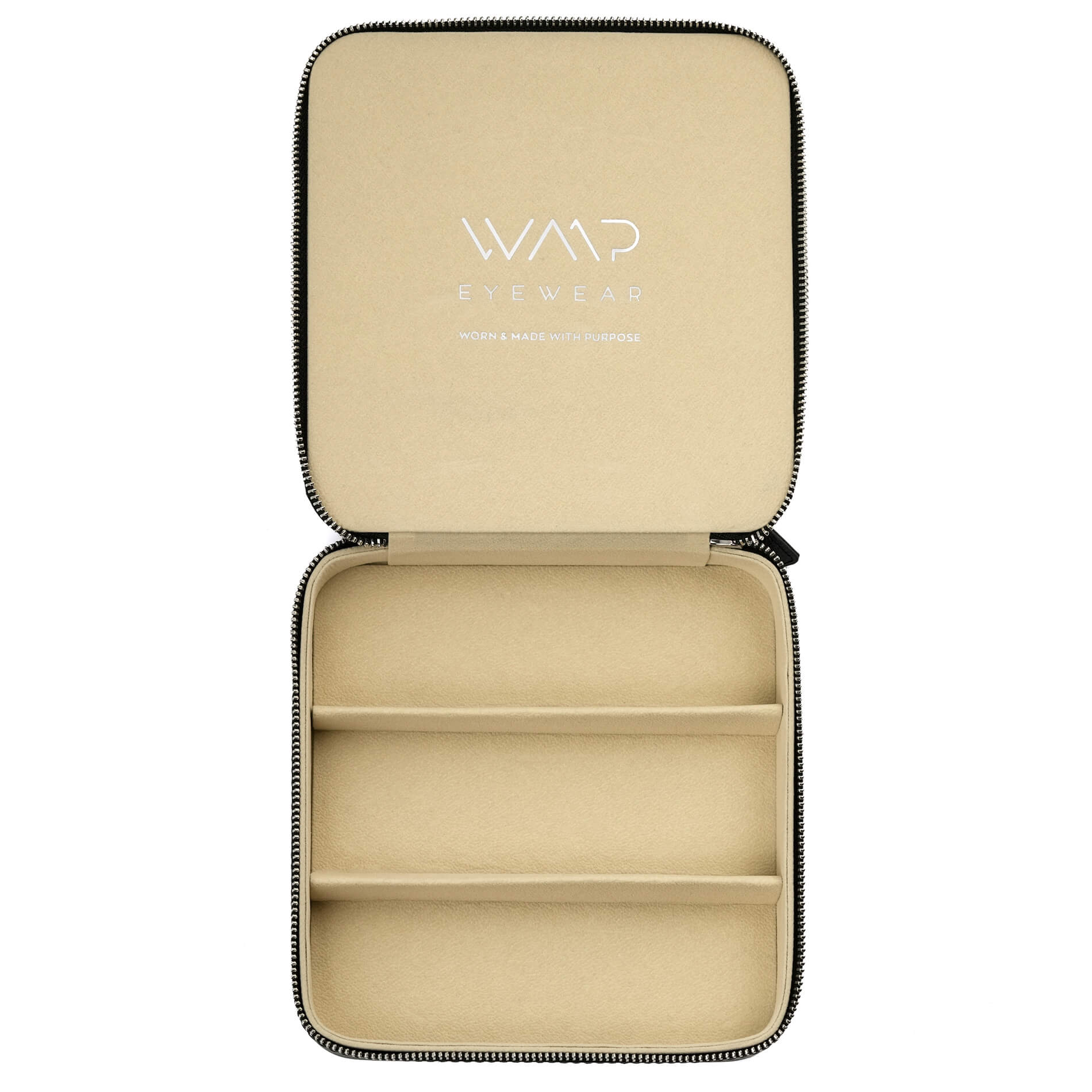 Black || premium faux black leather case for storage of 3 pairs of sunglasses