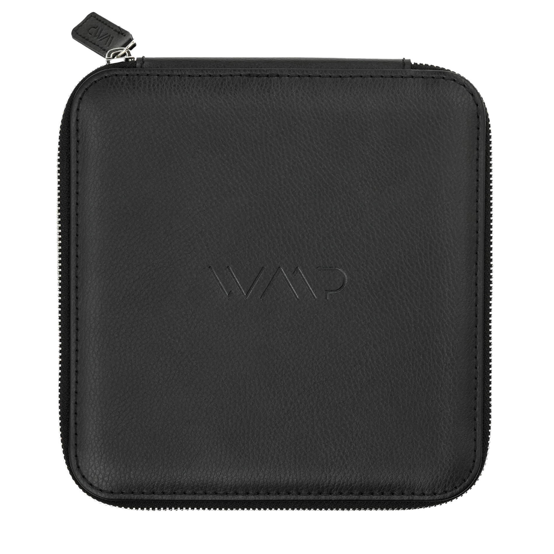 Black || premium faux black leather case for storage of 3 pairs of sunglasses