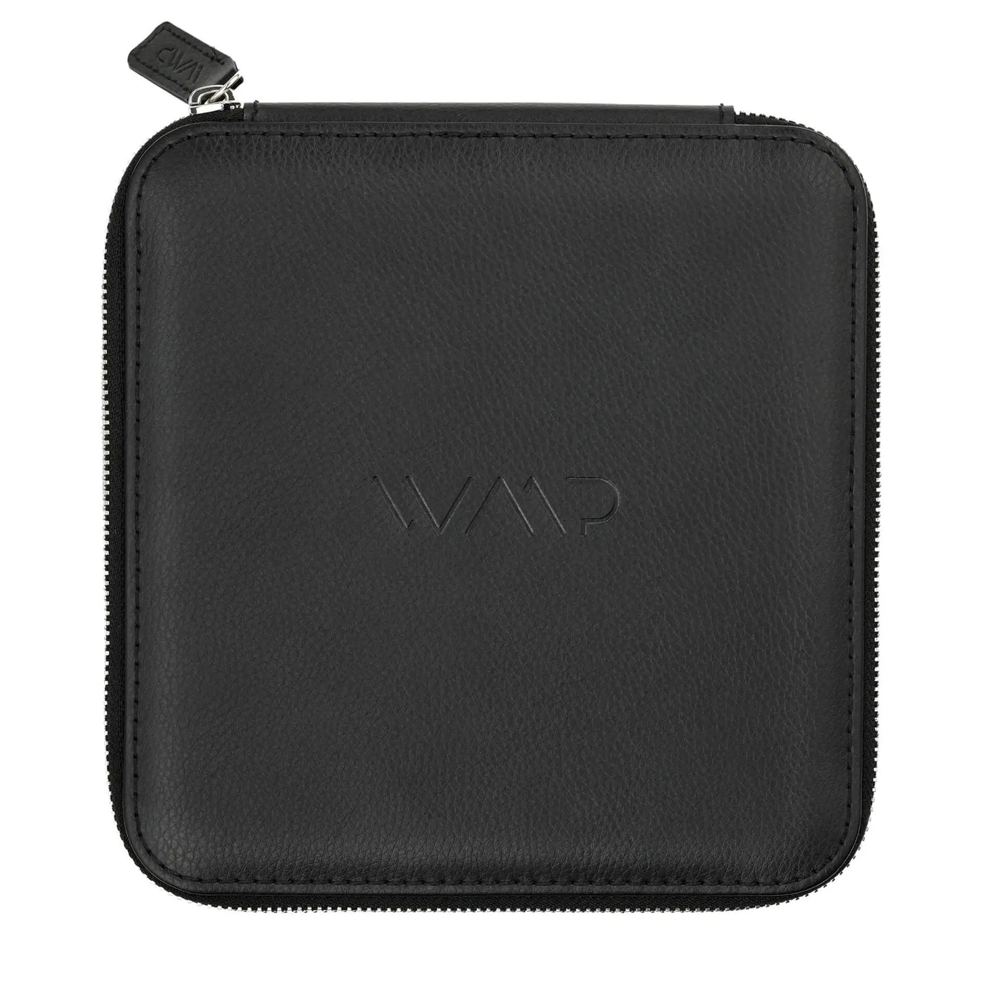 Black || premium faux black leather case for storage of 3 pairs of sunglasses