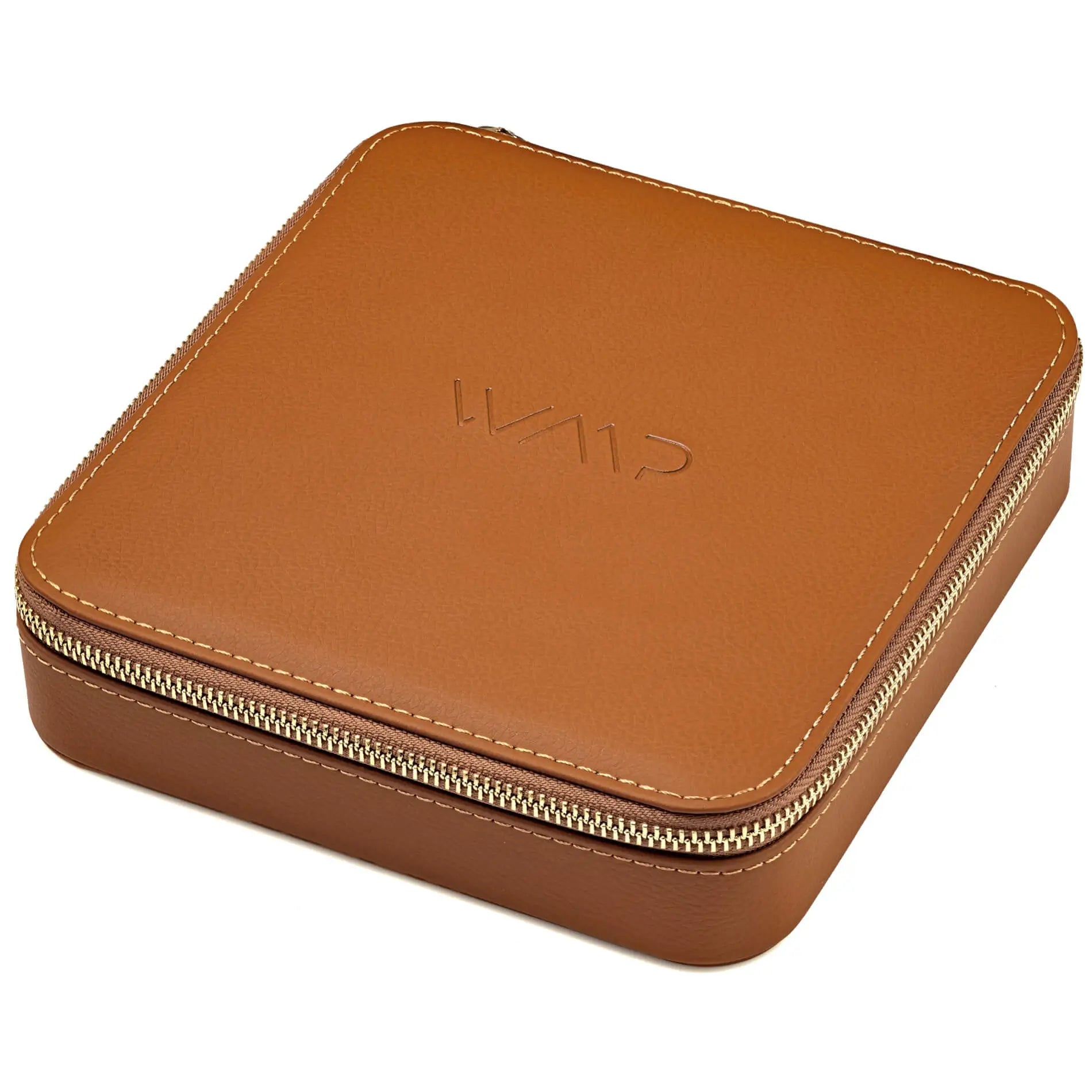 Brown || premium faux brown leather case for storage of 3 pairs of sunglasses