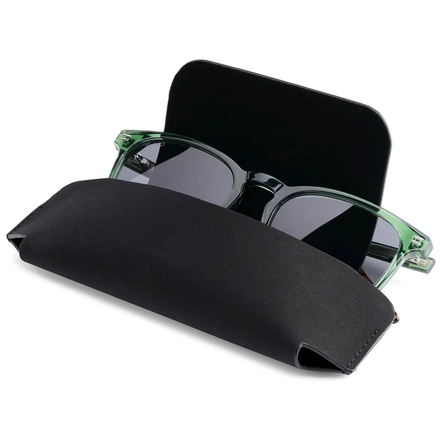 Black || Sleek Black Magnetic Eyewear Pocket Case