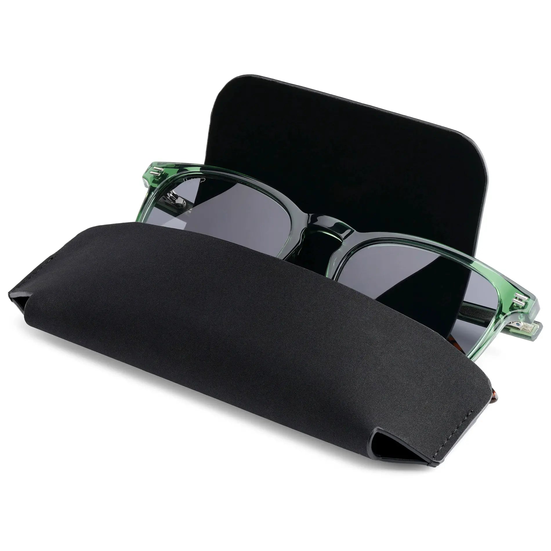 Black || Sleek Black Magnetic Eyewear Pocket Case