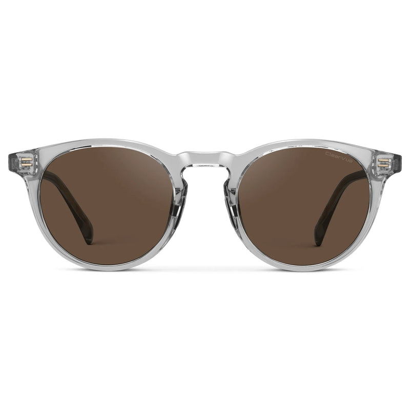 Caddie | Polarized - Crystal Ice Grey / Brown Lens
