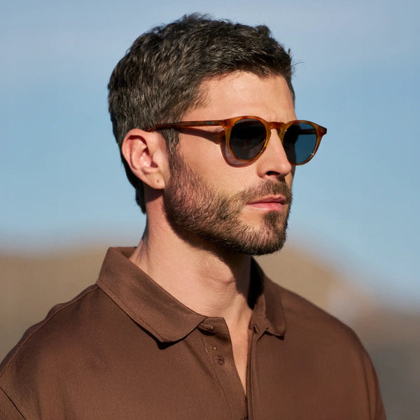 Caddie | Polarized - Honey Tortoise / Laguna Blue Lens