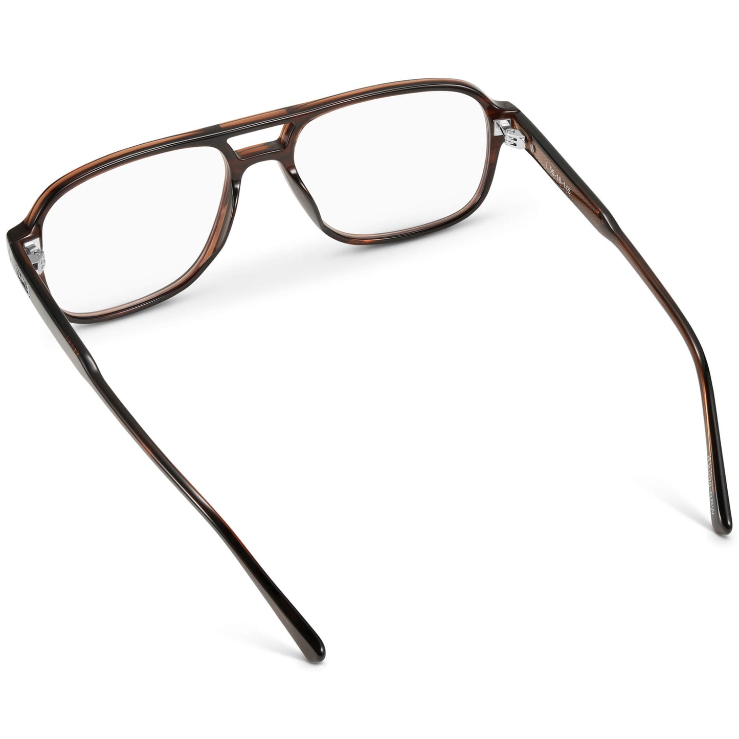 Mesquite Grain Brown || Brown Acetate frame with Blue Light blocking clear lens