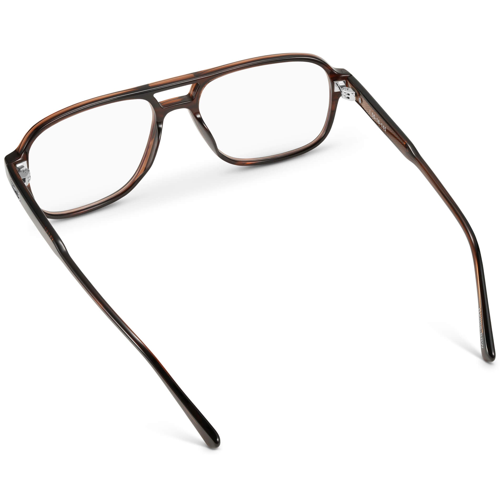Mesquite Grain Brown || Brown Acetate frame with clear prescription lens