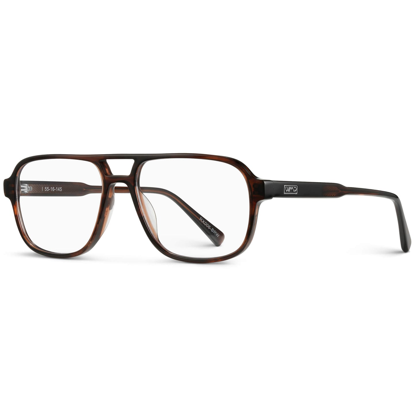Mesquite Grain Brown || Brown Acetate frame with Blue Light blocking clear lens