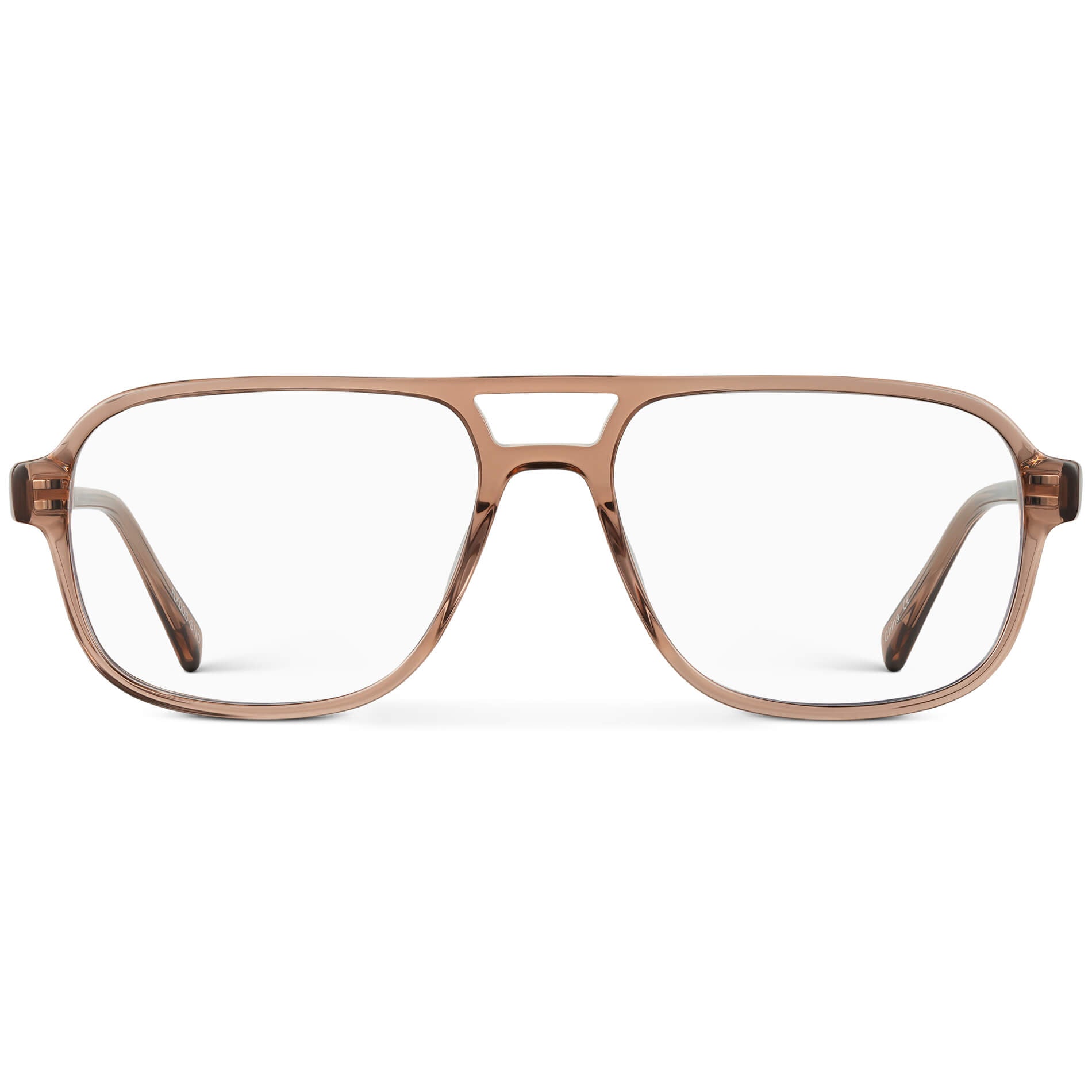 Light Crystal Brown || Light Brown Acetate frame with clear prescription lens