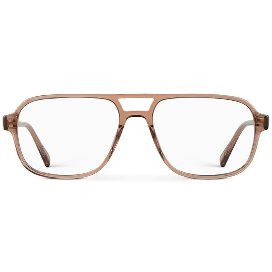 Light Crystal Brown || Light Brown Acetate frame with clear prescription lens
