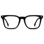 Black || Men's Classic Rectangular Golf and Sport Eyeglasses with Black Acetate Frame and Clear Prescription Lens on a white background