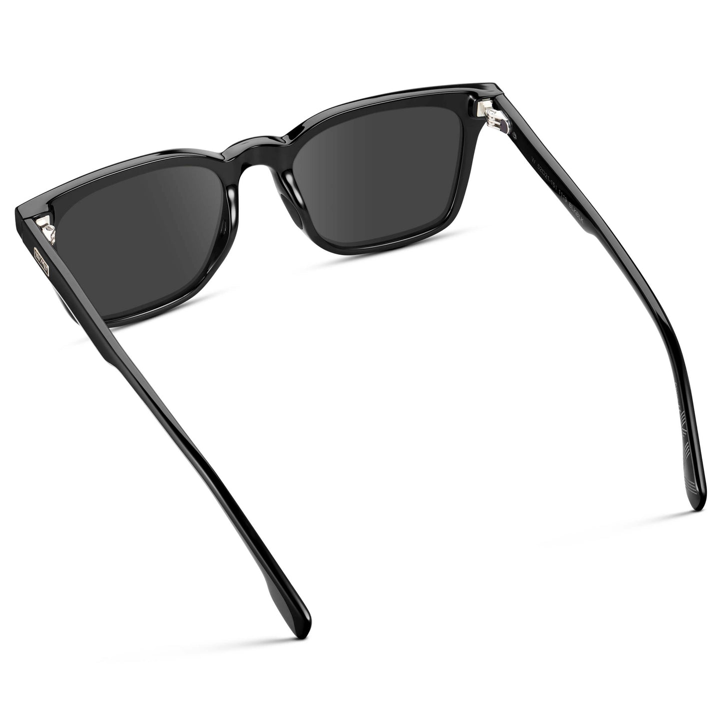 Black / Grey || Men's Classic Rectangular Golf and Sport Prescription Sunglasses with Black Acetate Frame and Grey Prescription Lens