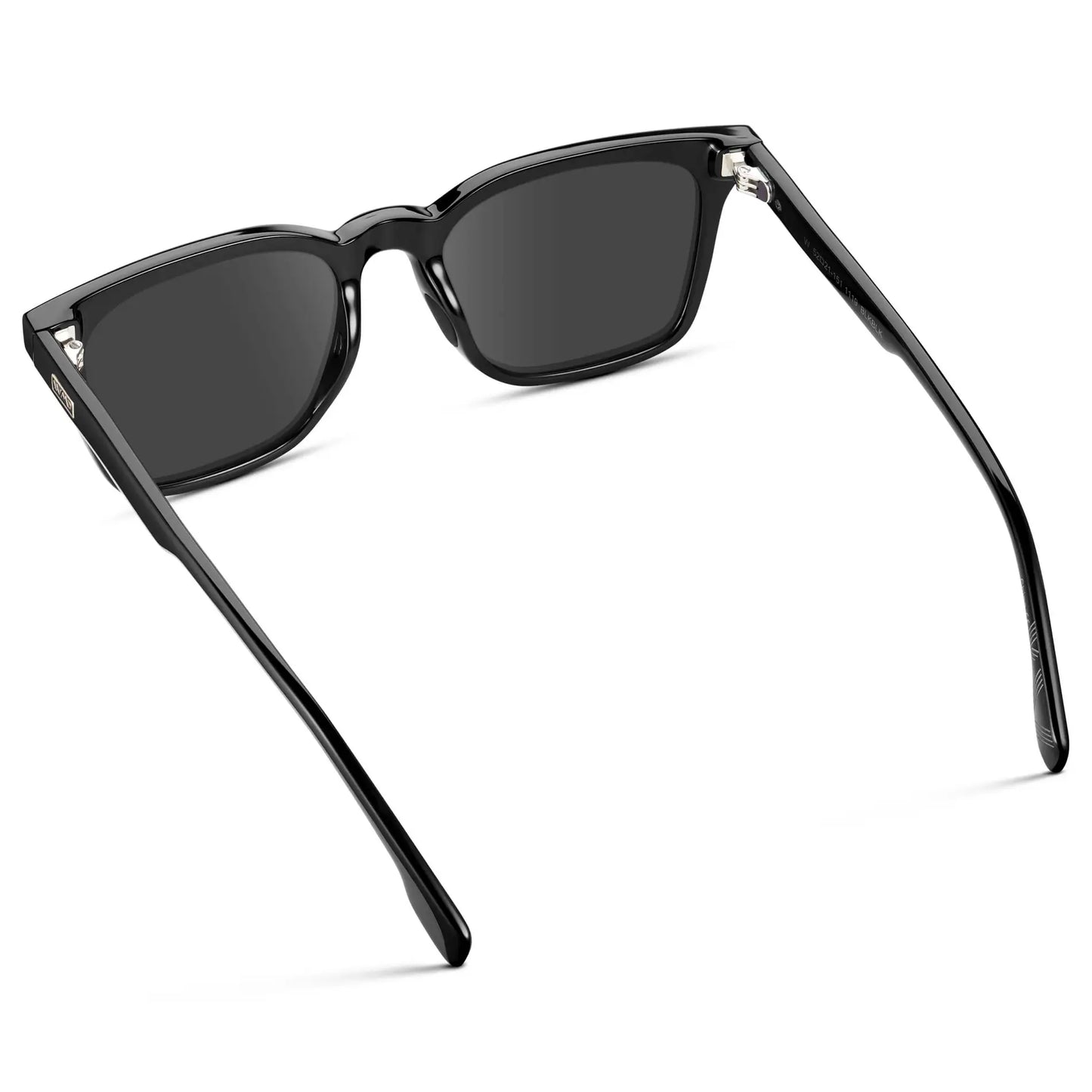 Black / Grey || Men's Classic Rectangular Golf and Sport Prescription Sunglasses with Black Acetate Frame and Grey Prescription Lens