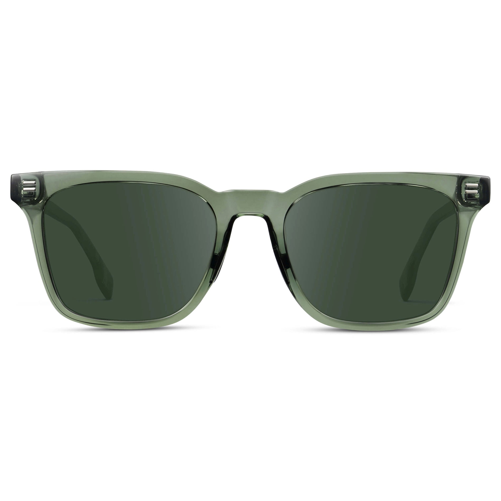 Crystal Agave Green / G15 || Men's Classic Rectangular Golf and Sport Prescription Sunglasses with Green Acetate Frame and Green Prescription Lens
