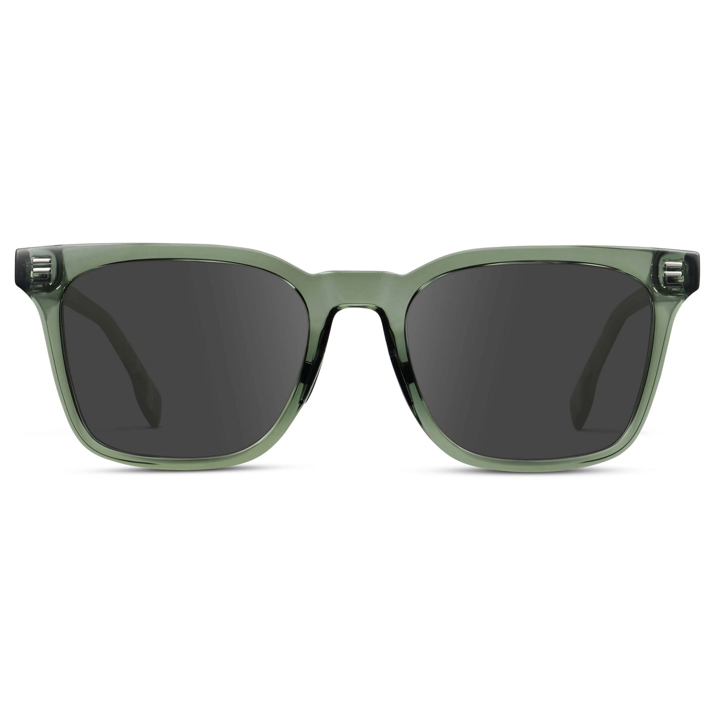 Crystal Agave Green / Grey || Men's Classic Rectangular Golf and Sport Prescription Sunglasses with Green Acetate Frame and Grey Prescription Lens