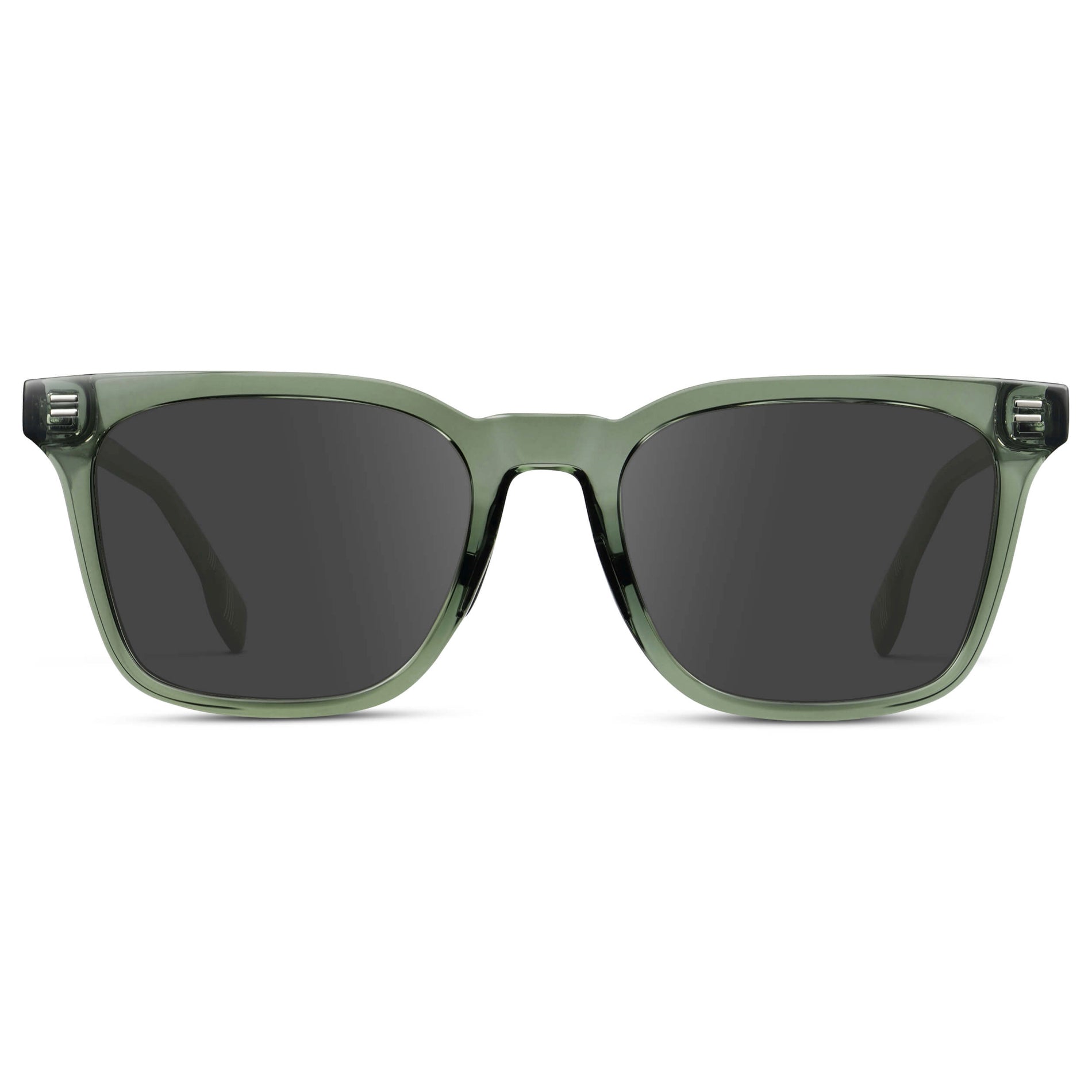 Crystal Agave Green / Grey || Men's Classic Rectangular Golf and Sport Prescription Sunglasses with Green Acetate Frame and Grey Prescription Lens