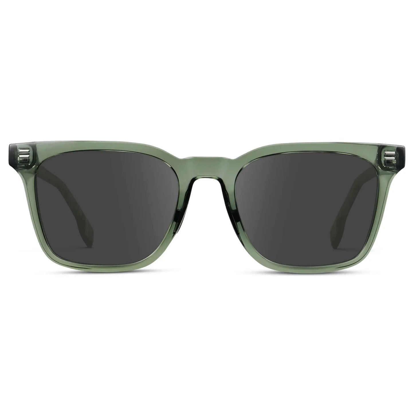 Crystal Agave Green / Grey || Men's Classic Rectangular Golf and Sport Prescription Sunglasses with Green Acetate Frame and Grey Prescription Lens