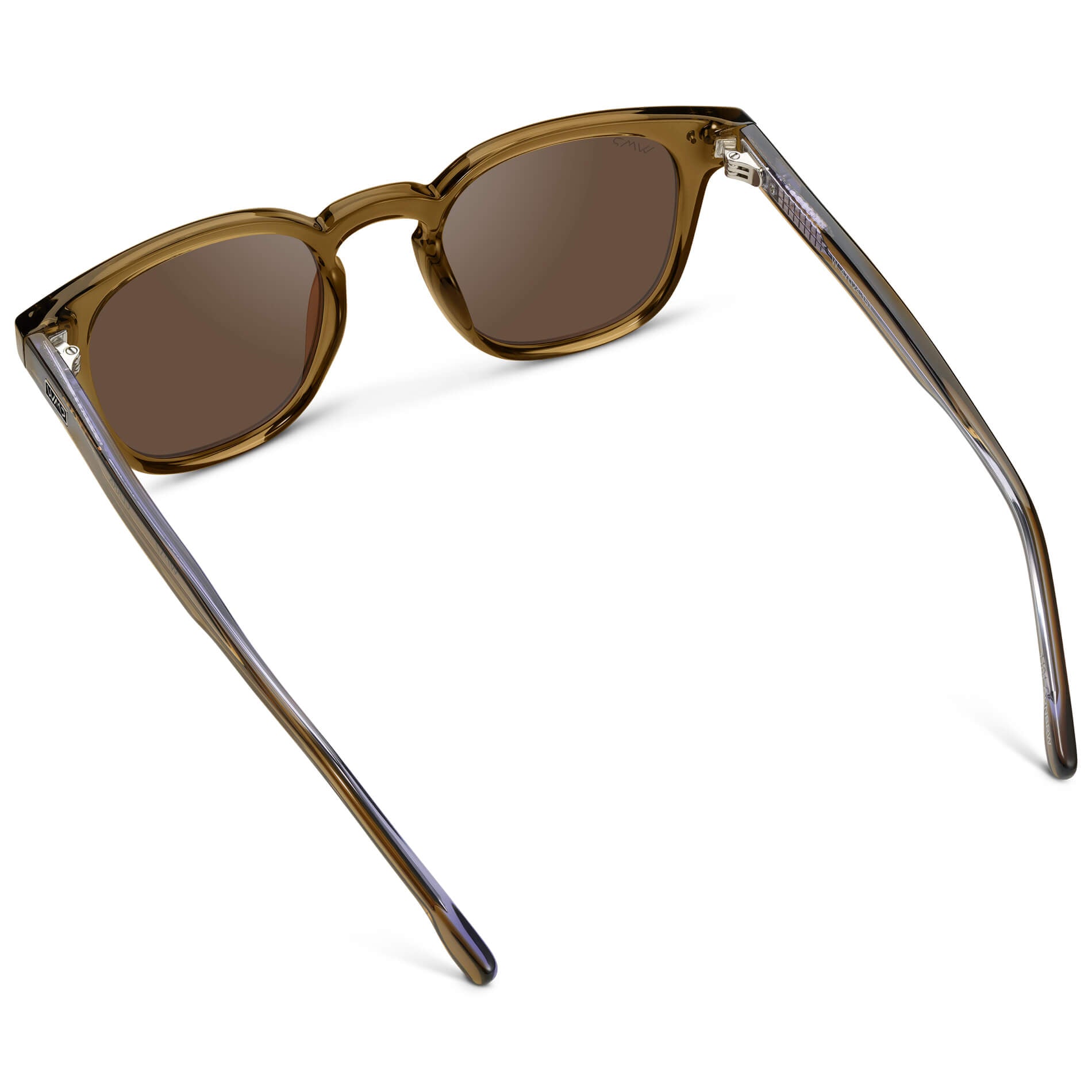 Crystal Verde / Brown Lens || Men's Polarized Sunglasses with a Lightweight Acetate Crystal Verde Green Frame and Brown Lenses