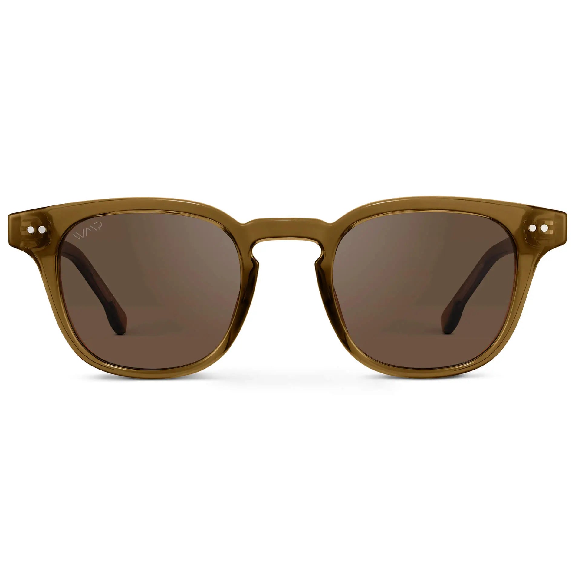 Crystal Verde / Brown Lens || Men's Polarized Sunglasses with a Lightweight Acetate Crystal Verde Green Frame and Brown Lenses