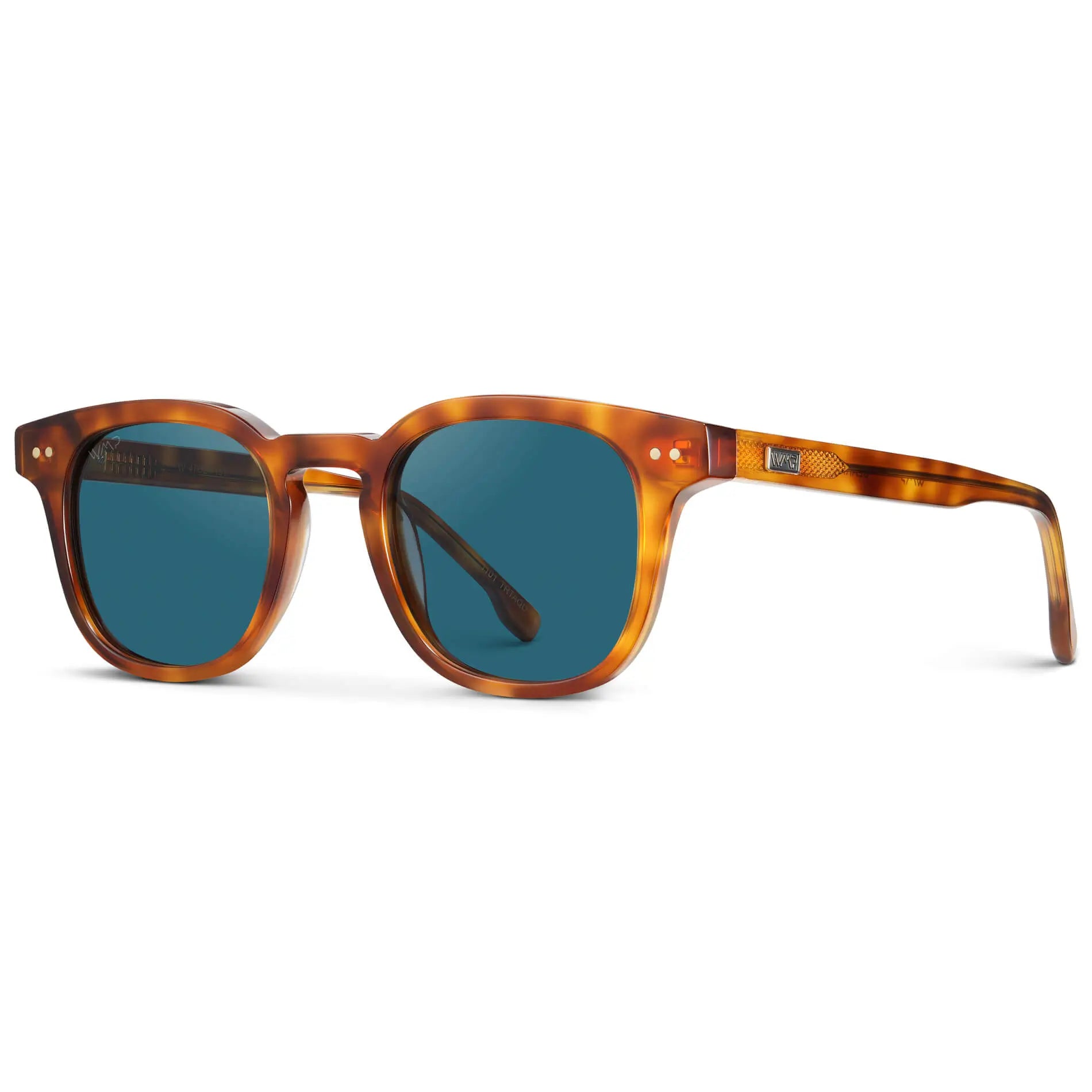 Saddlewood Tortoise / Laguna Blue Lens || Men's Polarized Sunglasses with a Lightweight Acetate Saddlewood Tortoise Frame and Laguna Blue Lenses