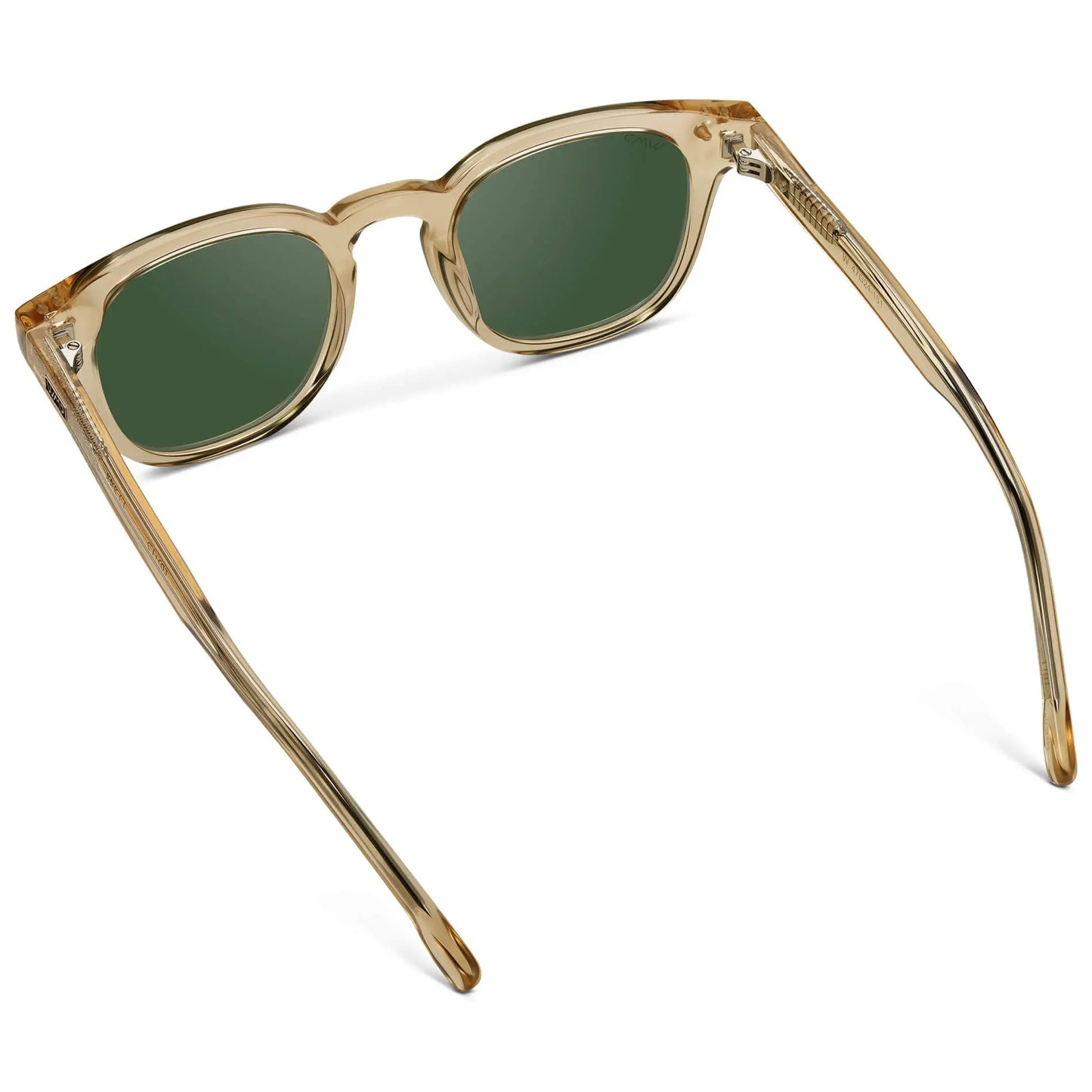 Crystal Champagne / Smoke Green Lens || Men's Polarized Sunglasses with a Lightweight Acetate Crystal Champagne Frame and Smoke Green Lenses