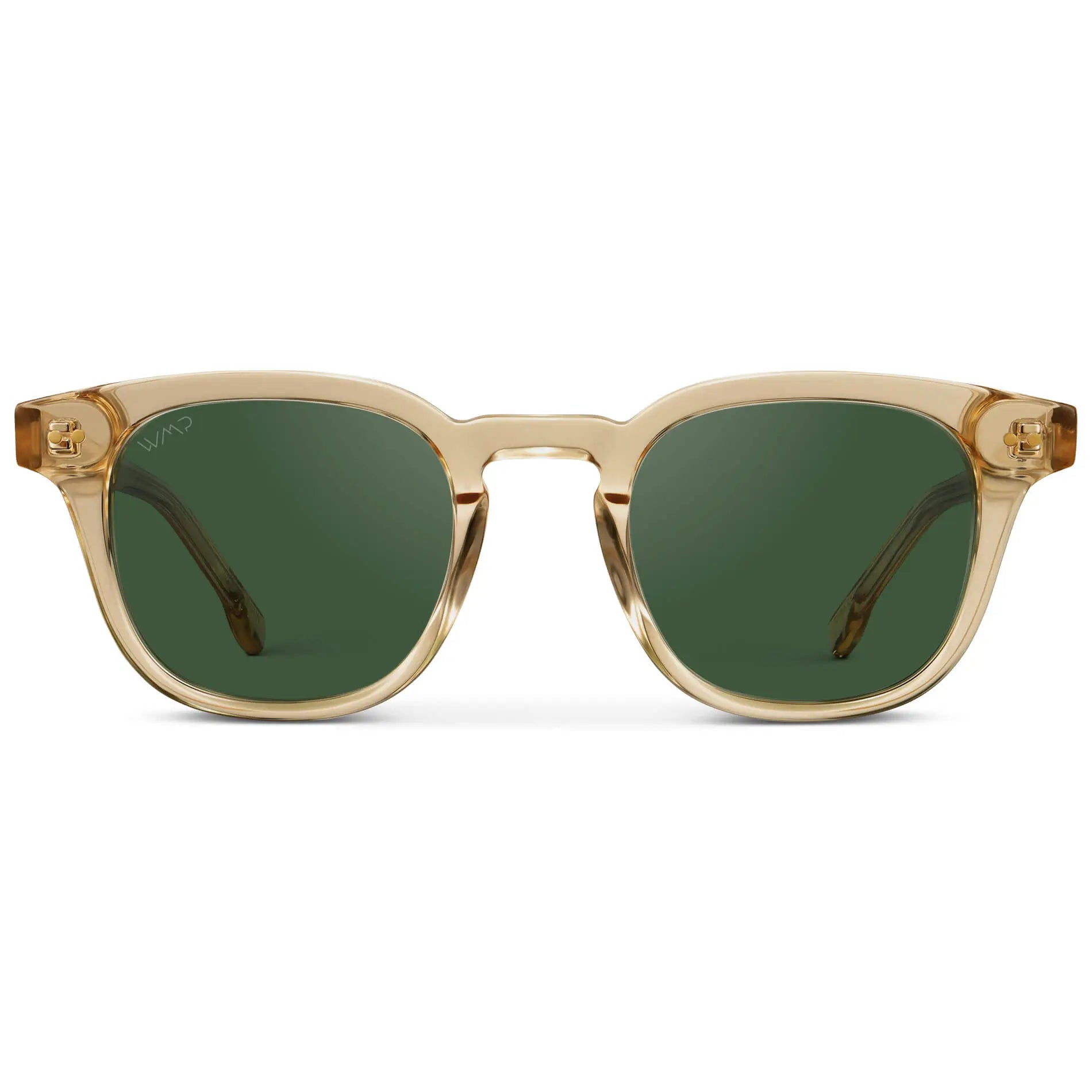 Crystal Champagne / Smoke Green Lens || Men's Polarized Sunglasses with a Lightweight Acetate Crystal Champagne Frame and Smoke Green Lenses