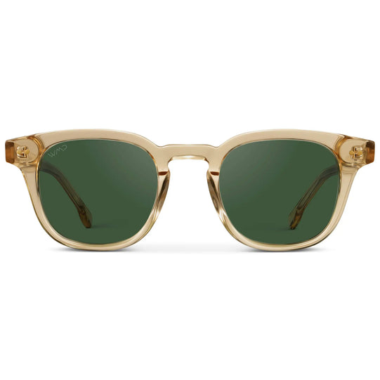 Crystal Champagne / Smoke Green Lens || Men's Polarized Sunglasses with a Lightweight Acetate Crystal Champagne Frame and Smoke Green Lenses