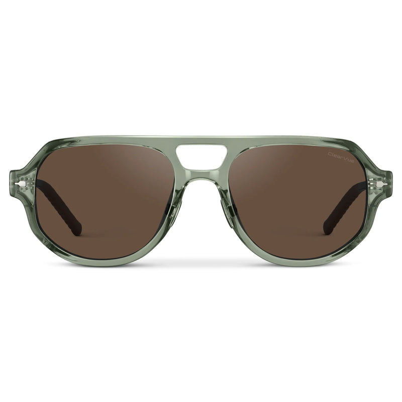 Clay | Polarized - Sage Green / Brown Lens