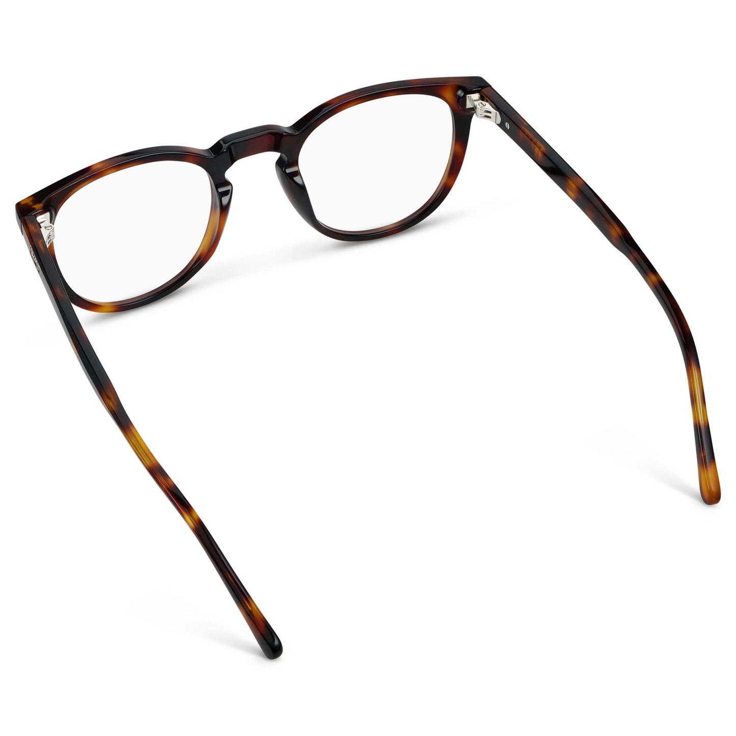 Brown Tortoise || Women's Round Eyeglasses with Brown Tortoise Acetate Frame and Clear Prescription Lens