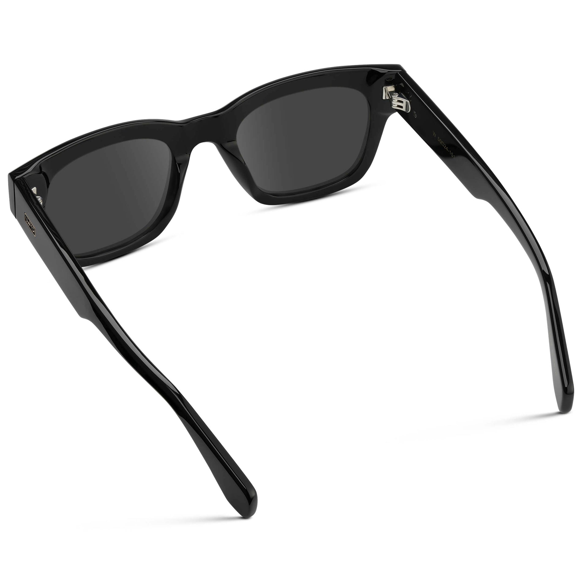 Black / Grey || Men's Oversized Rectangular Prescription Sunglasses with Black Acetate Frame and Grey Prescription Lens