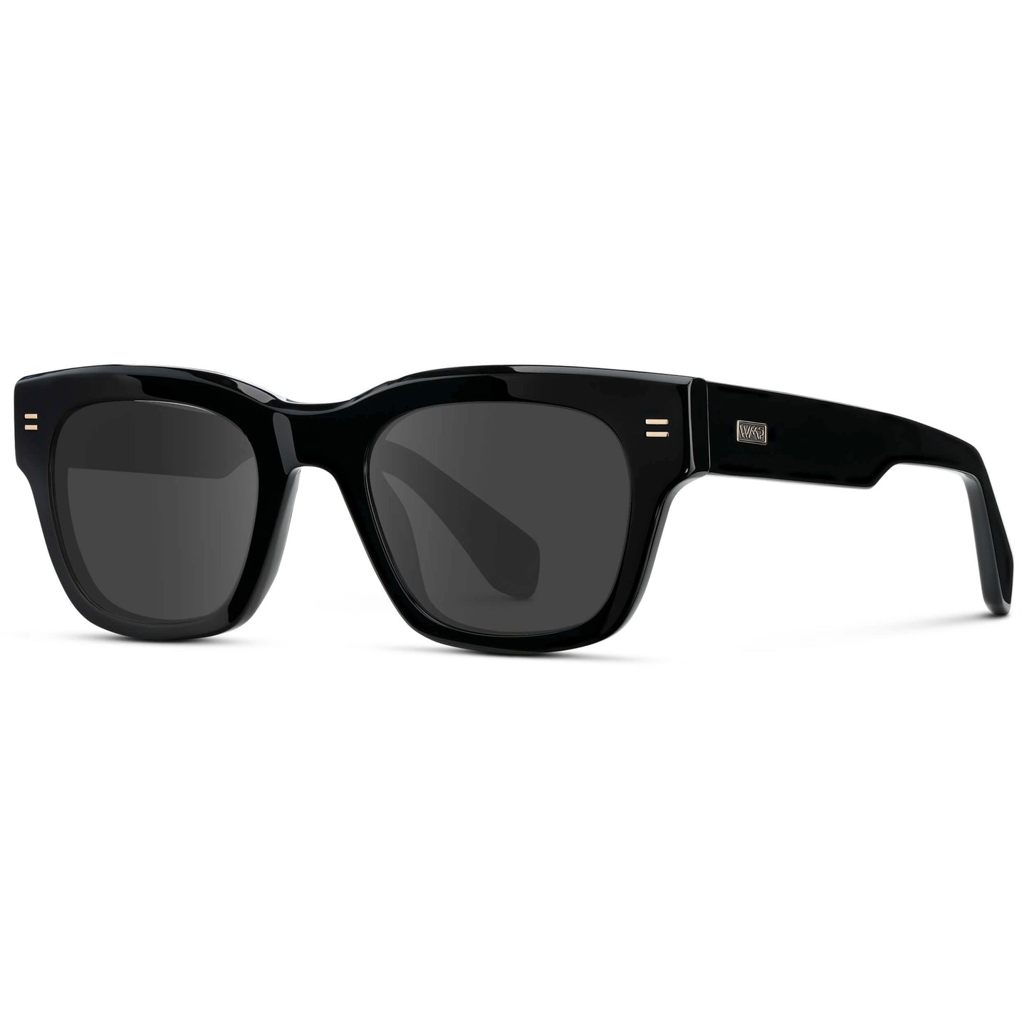 Black / Grey || Men's Oversized Rectangular Prescription Sunglasses with Black Acetate Frame and Grey Prescription Lens