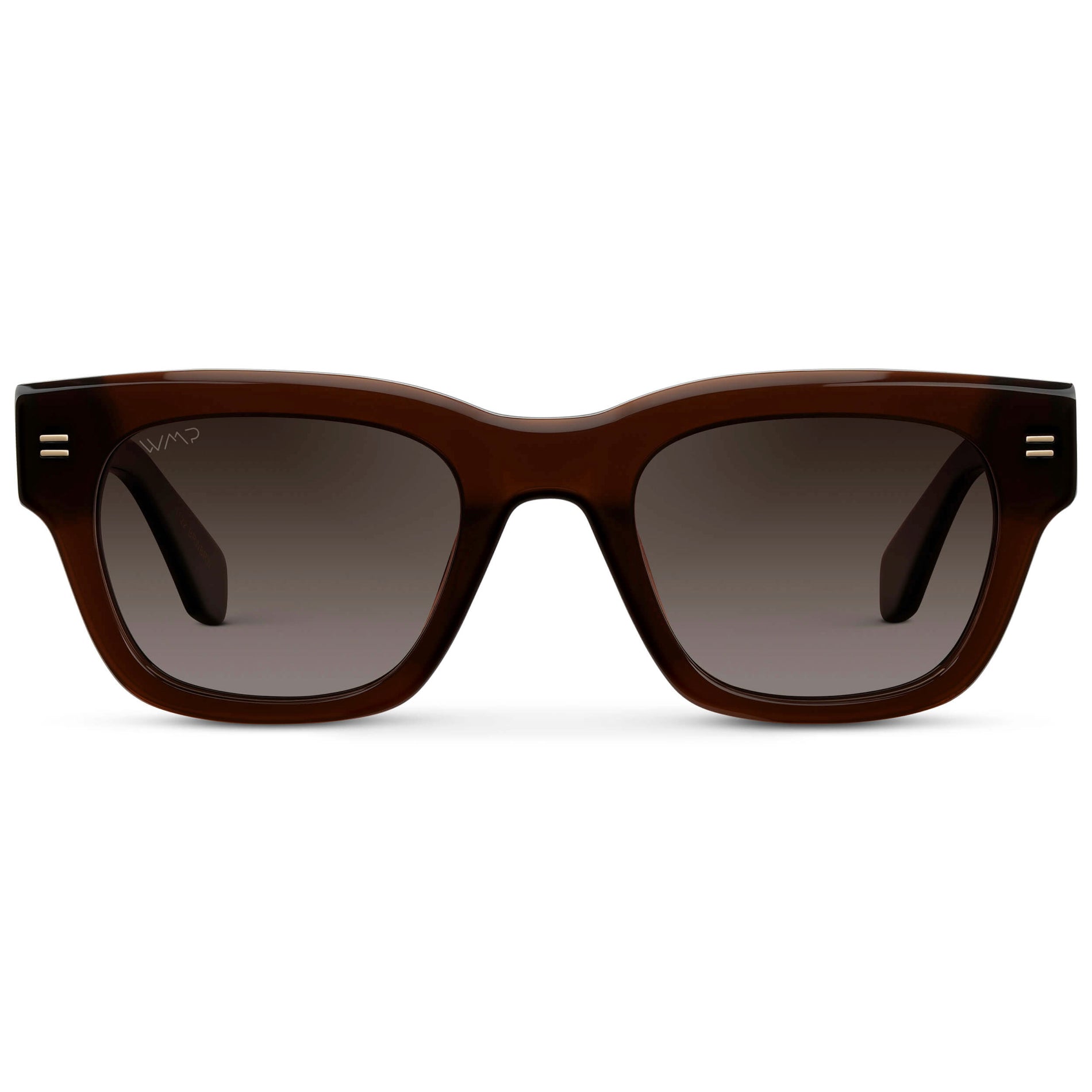 Burnt Cedar Brown / Brown Gradient Lens || Men's Oversized Rectangular Sunglasses with Burnt Cedar Brown Acetate Frame and Brown Gradient Polarized Lens