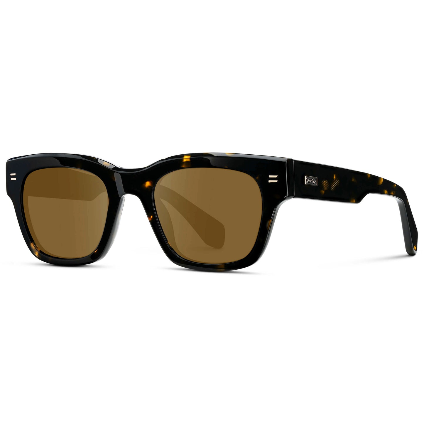 Obsidian Gold Tortoise / Amber || Men's Oversized Rectangular Prescription Sunglasses with Obsidian Gold Tortoise Acetate Frame and Amber Prescription Lens