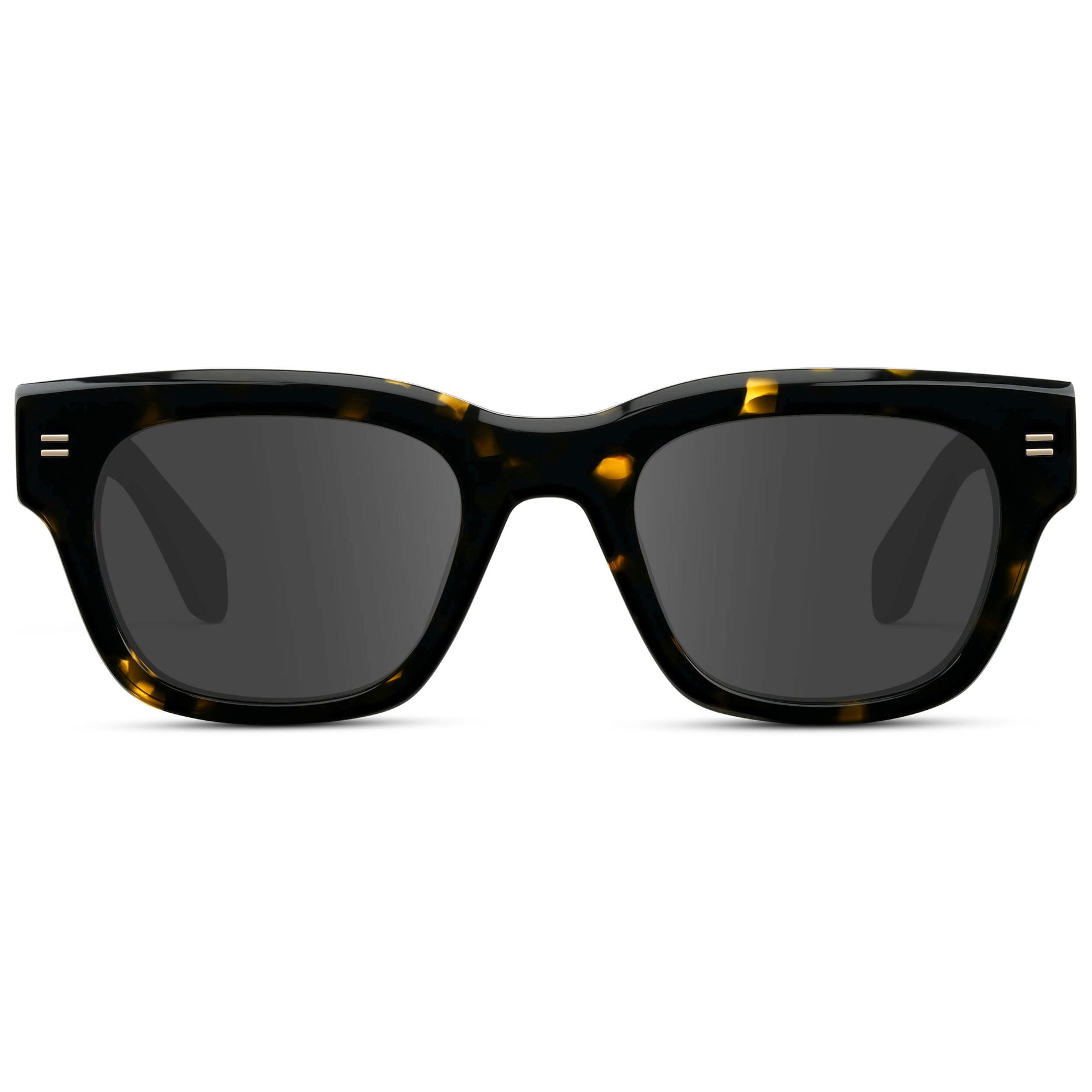 Obsidian Gold Tortoise / Grey || Men's Oversized Rectangular Prescription Sunglasses with Obsidian Gold Tortoise Acetate Frame and Grey Prescription Lens