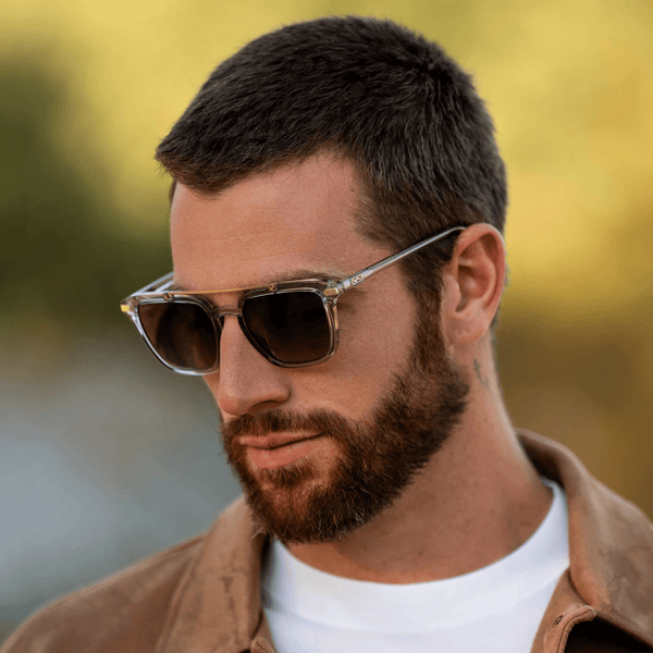 Connor | Polarized - Crystal Ice Grey / Brown Gradient Lens