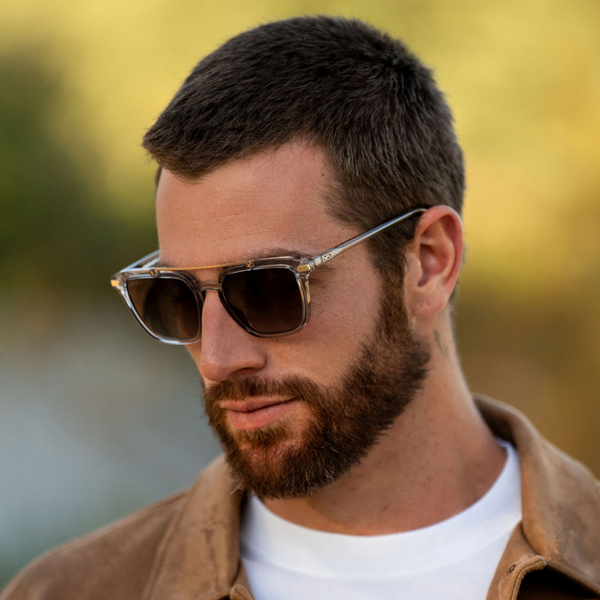 Connor | Polarized - Crystal Ice Grey / Brown Gradient Lens