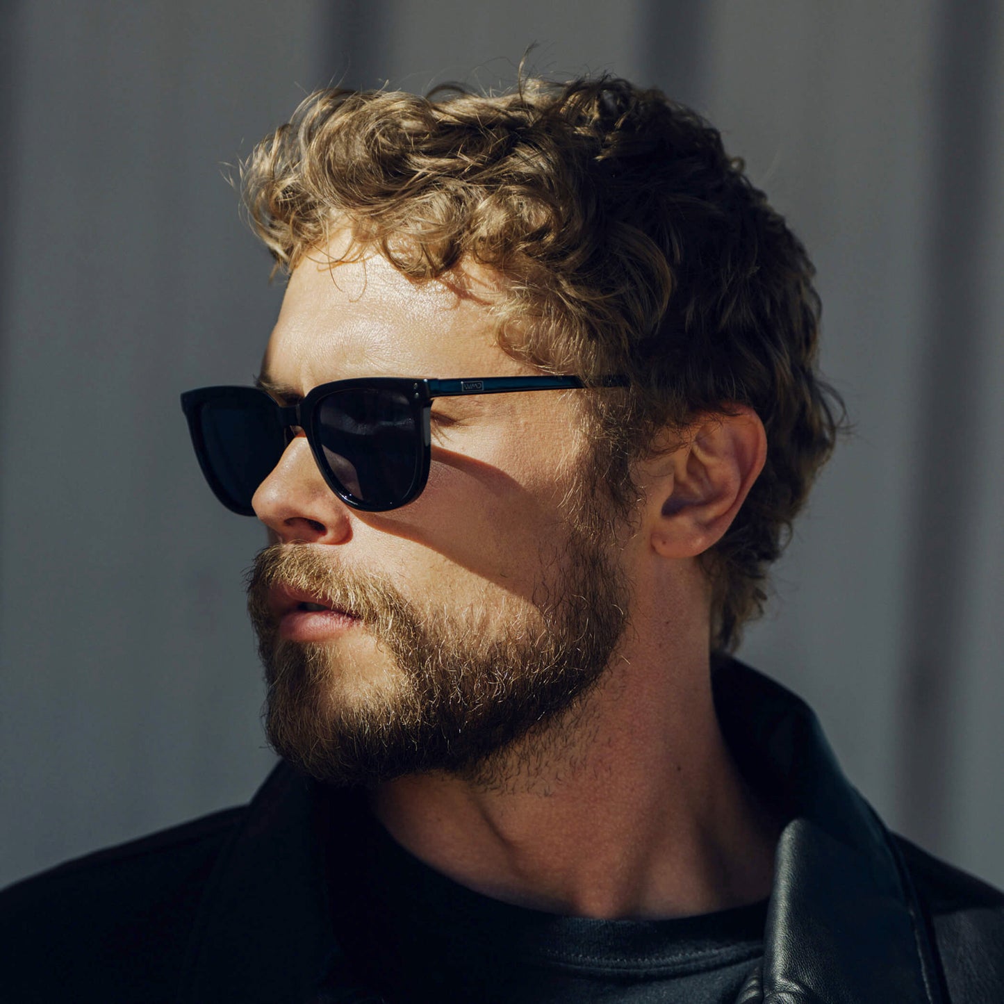 Black / Triple Black Lens || Black Square Frame Sunglasses with Triple Black Polarized Lenses