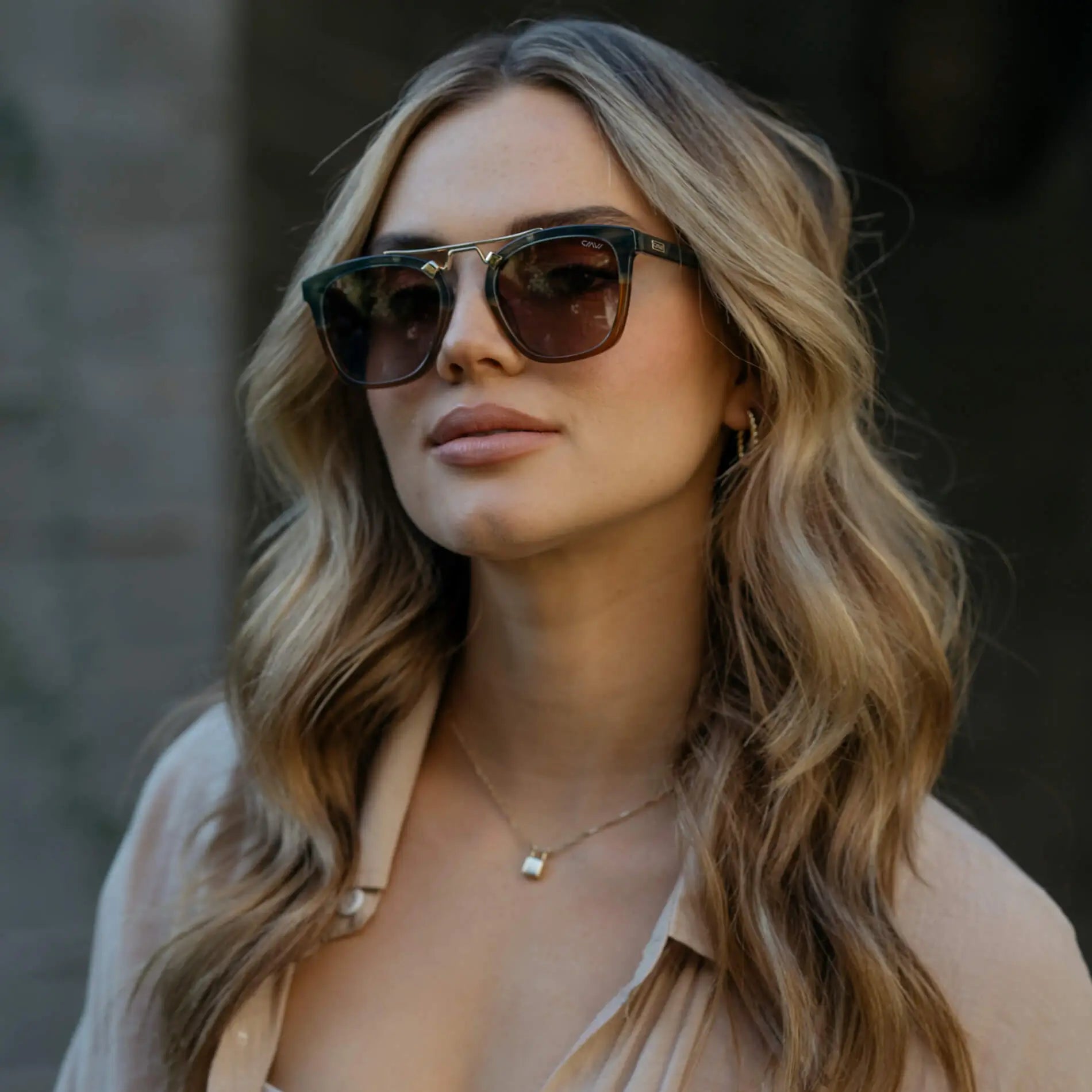 Desert Sage / Brown Gradient Lens || Trendy Desert Sage Frame with Polarized Brown Gradient Lenses
