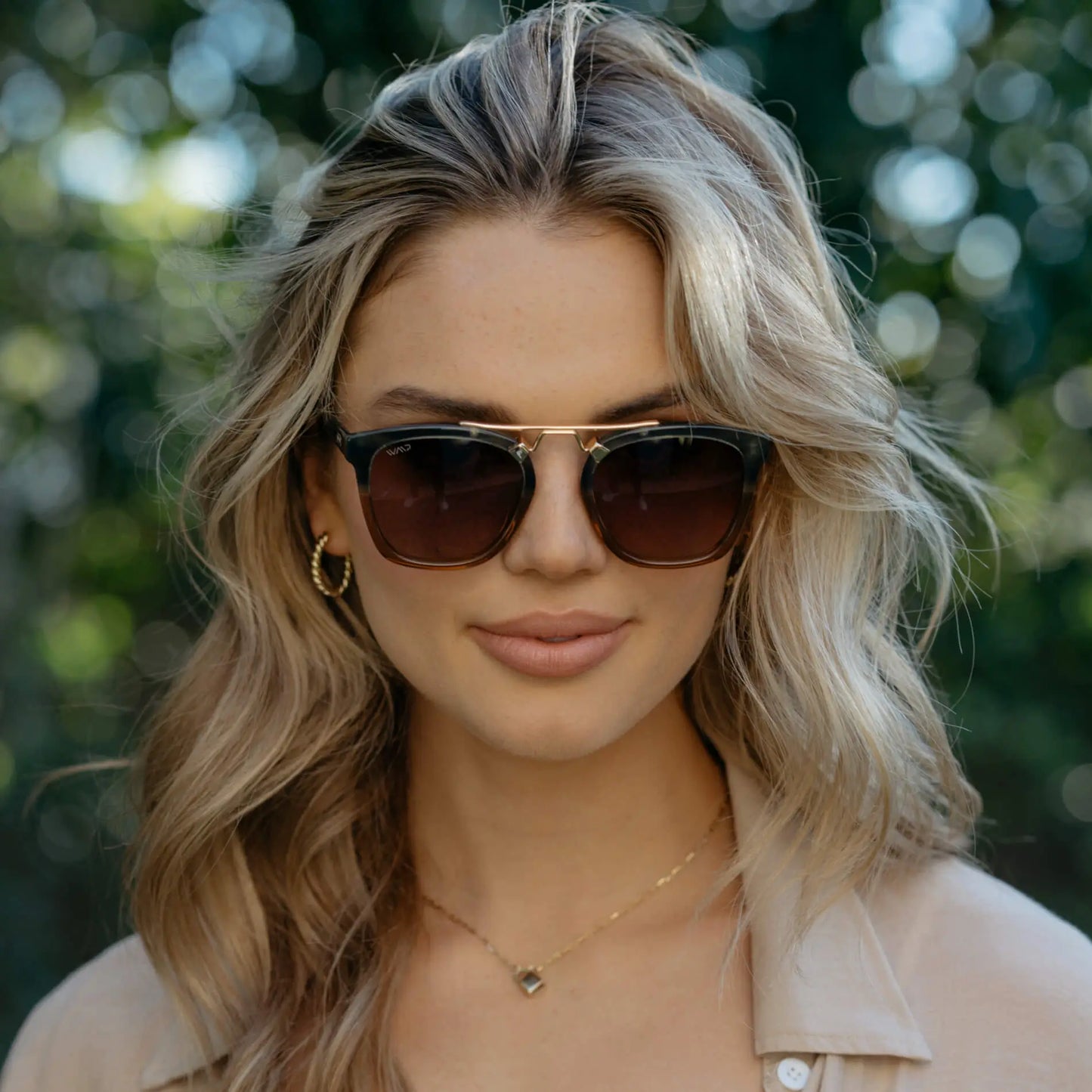 Desert Sage / Brown Gradient Lens || Trendy Desert Sage Frame with Polarized Brown Gradient Lenses