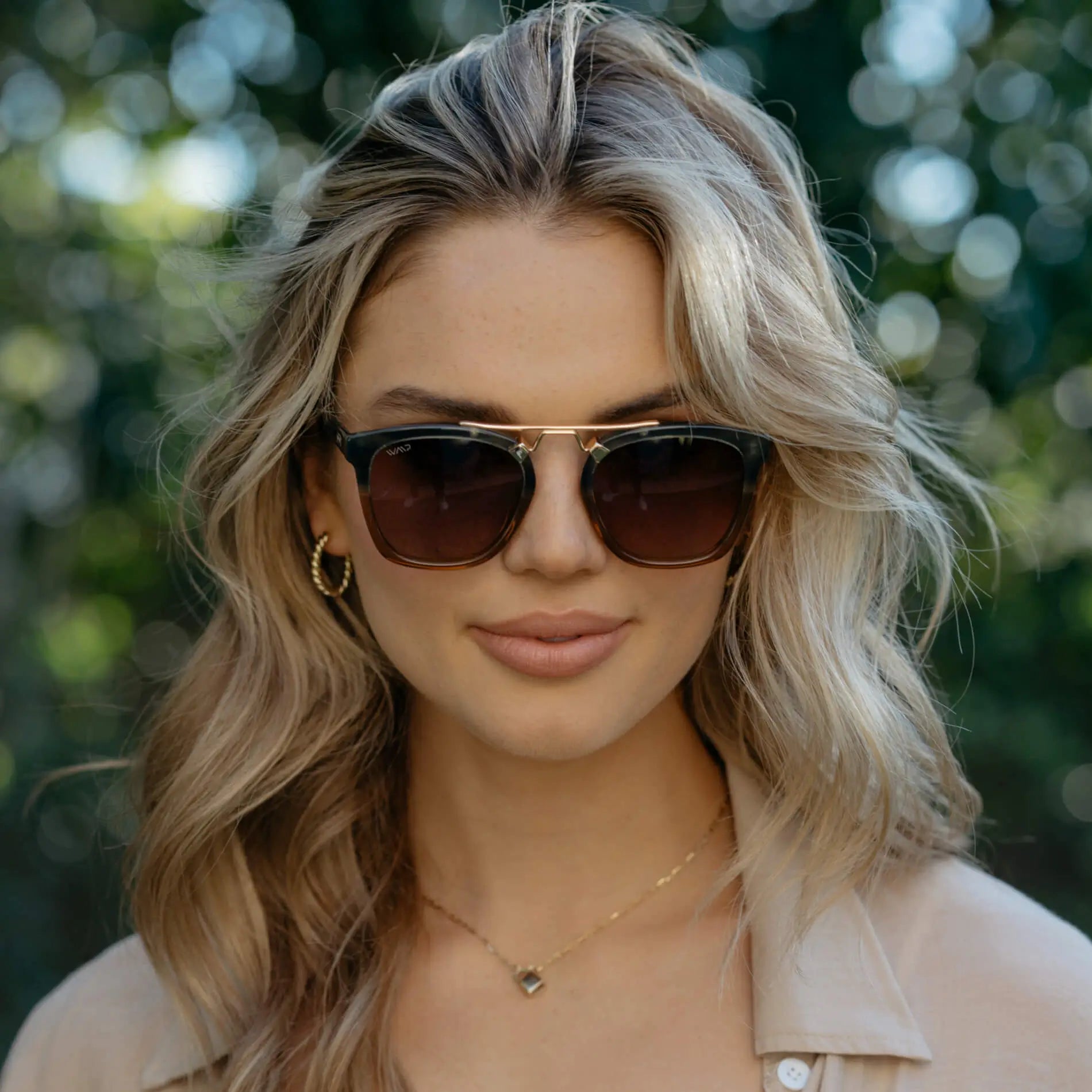 Desert Sage / Brown Gradient Lens || Trendy Desert Sage Frame with Polarized Brown Gradient Lenses