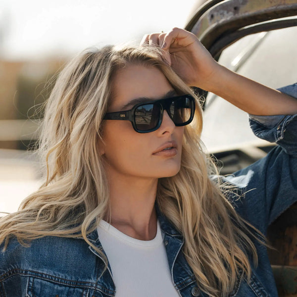 Harlee | Polarized - Black / Grey Brown Gradient Lens