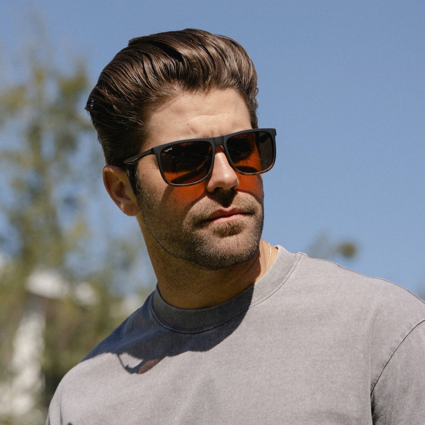 Matte Black Tortoise / Brown Lens || Matte Black Tortoise Square Frame Sunglasses with Brown Polarized Lenses