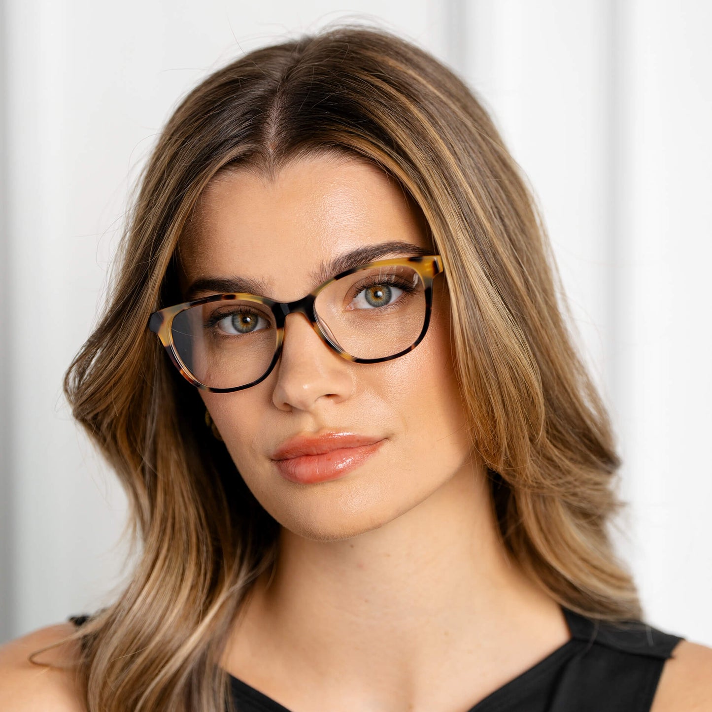 Dune Tortoise || Women's Cat-Eye Eyeglasses with Dune Tortoise Acetate Frame and Clear Prescription Lens