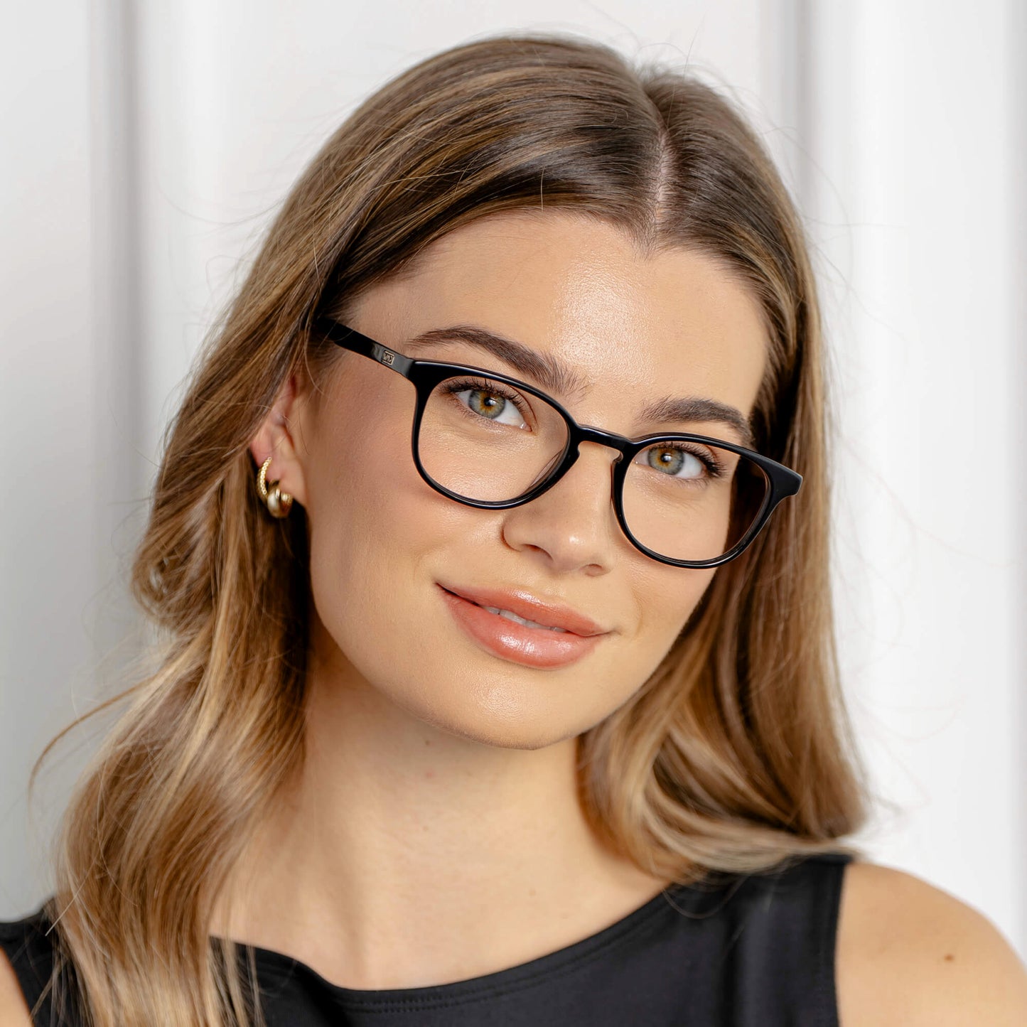 Black || Unisex Blue Light Blocking Glasses with Black Acetate Frame and Clear Lens