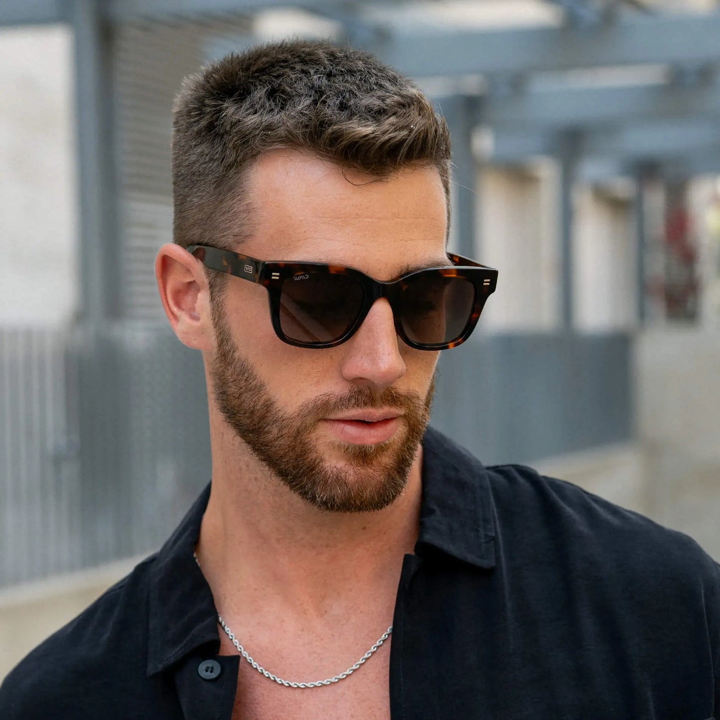 Brown Tortoise / Amber || Square Frame Prescription Sunglasses