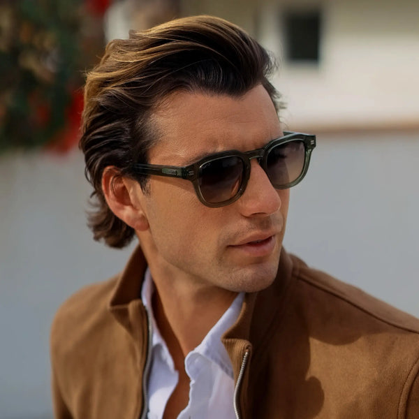 Nelson | Polarized - Crystal Agave Green / Grey Brown Gradient Lens