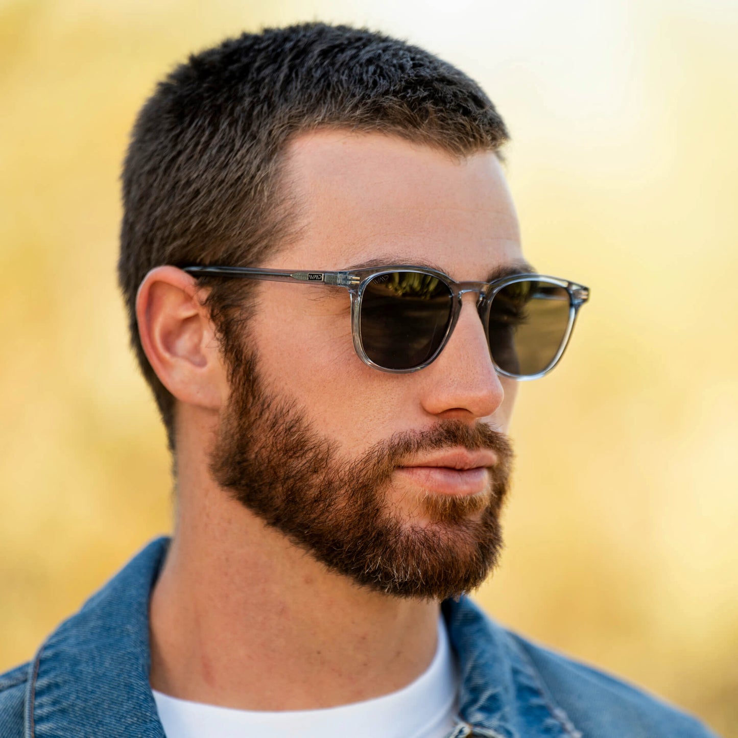 Crystal Cadet Grey / Black Lens || Classic Style Sunglasses with Grey Frame and Black Lens