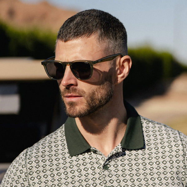 Wyndham | Polarized - Crystal Agave Green / Black Lens