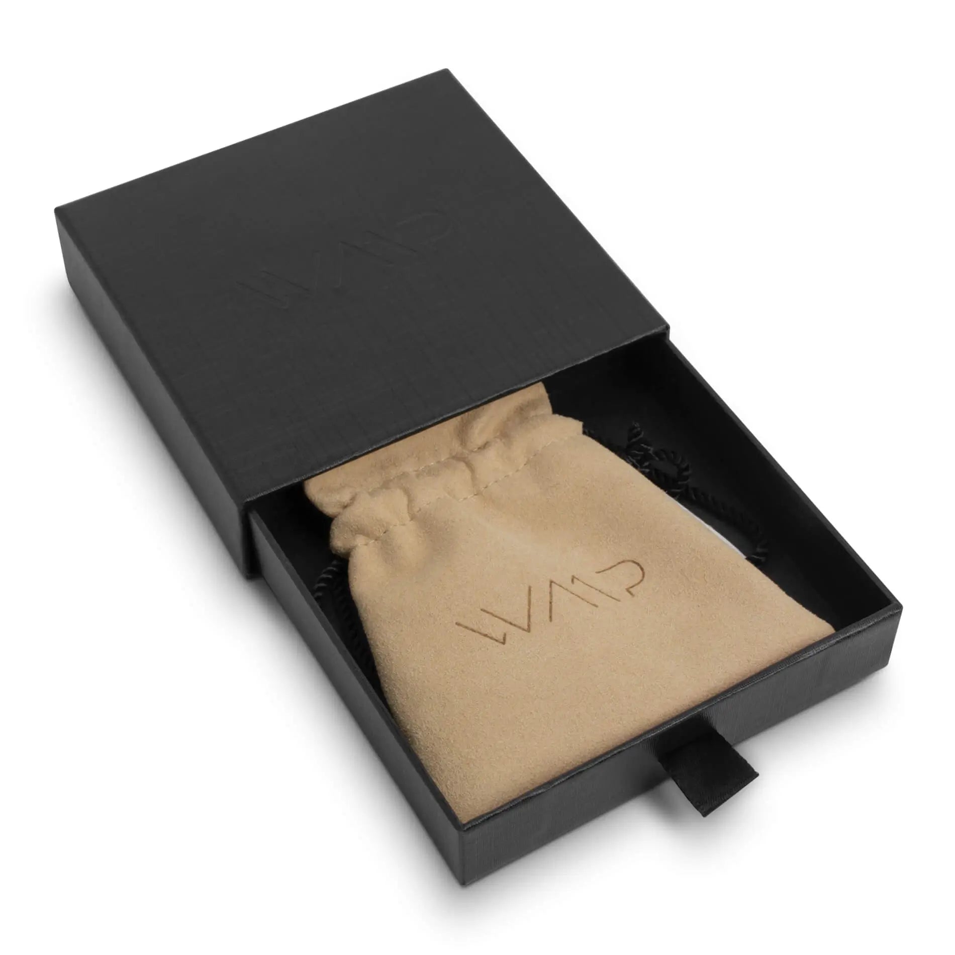 Black || Black Jewelry Gift Box to Protect Jewelry with brown pouch