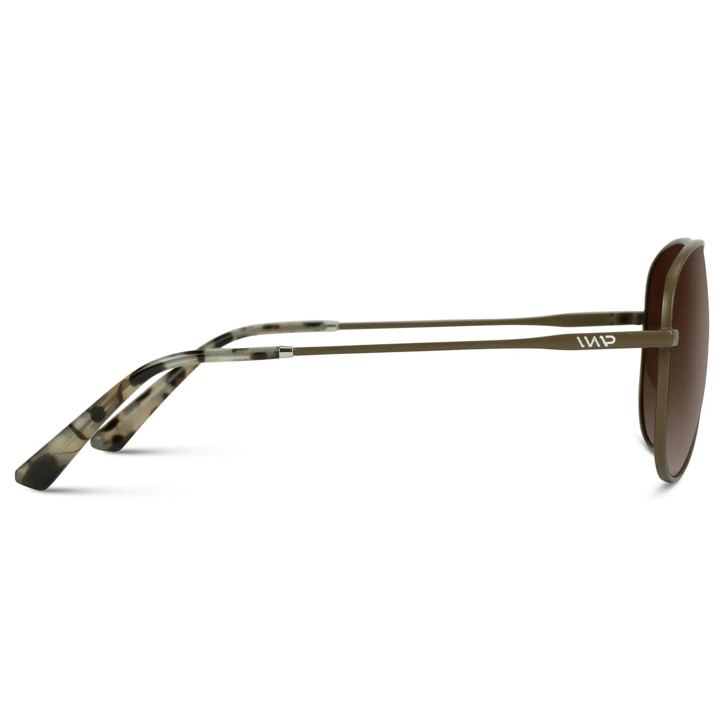 Woodland || Men's Brown Double Bridge Aviator Sunglasses with Brown Polarized Lenses