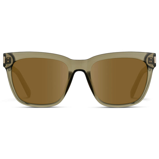 Crystal Moss Green / Amber Lens || Prescription Sunglasses